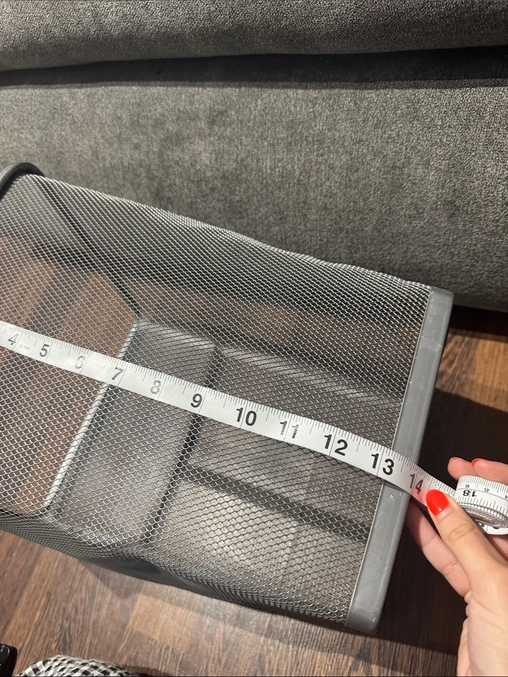 Mesh Wastebasket - Gray